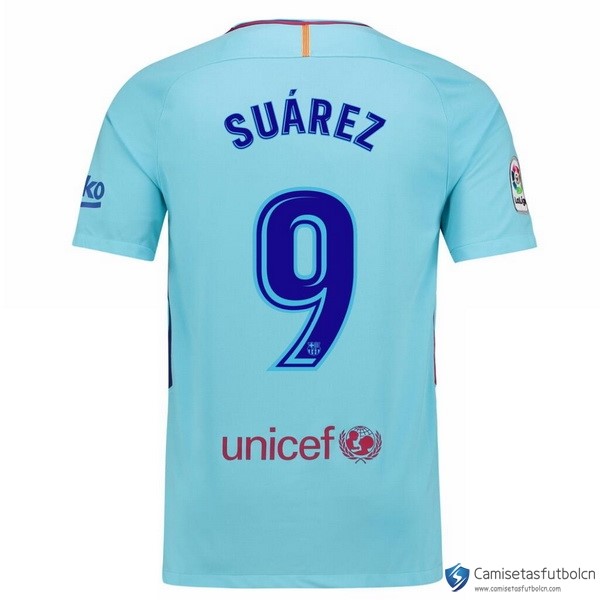Camiseta Barcelona Segunda equipo Suarez 2017-18